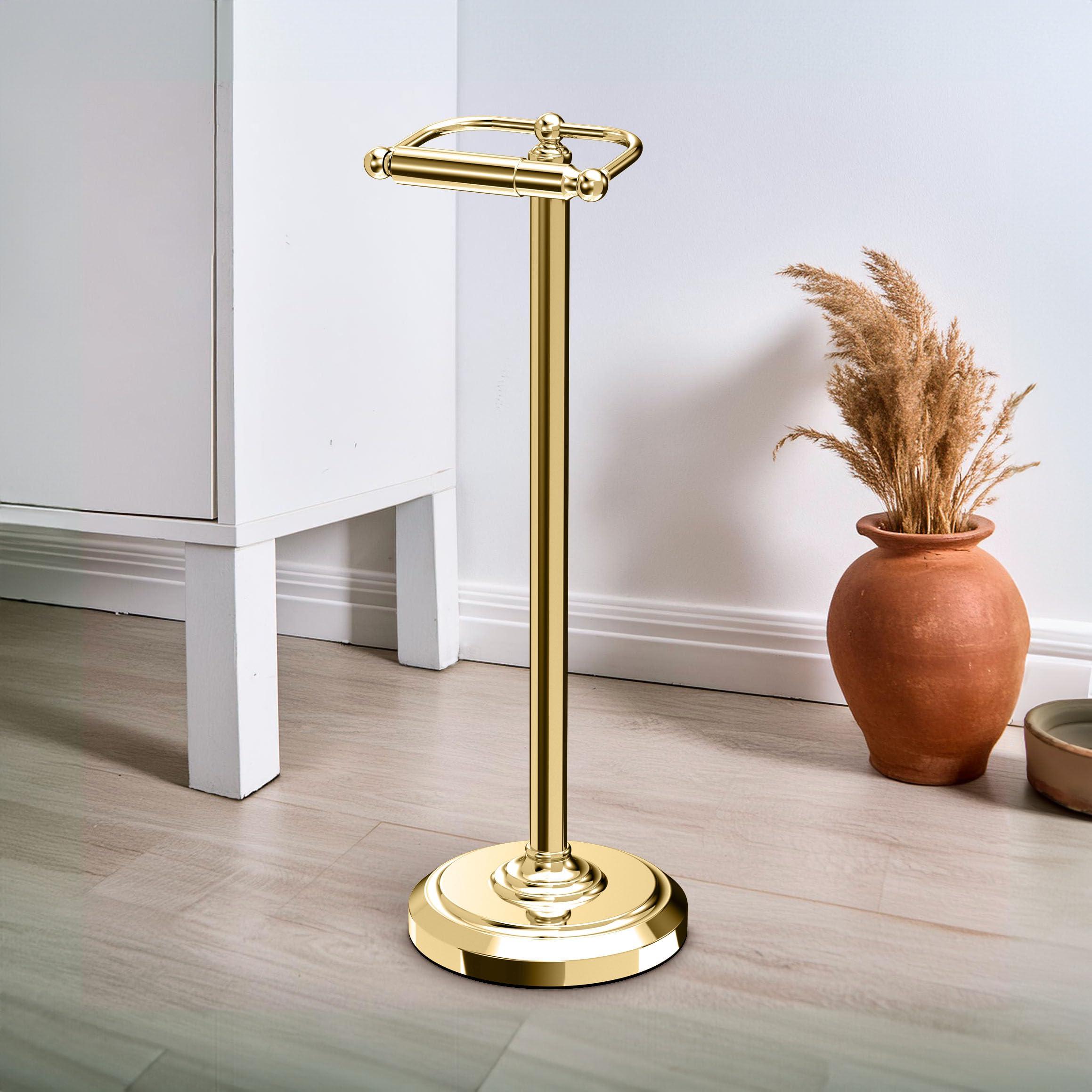 Gatco Gatco 1436 Pedestal Toilet Paper Holder, Polished Brass
