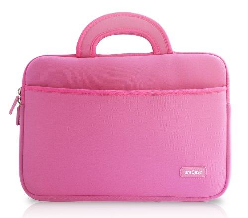 amCase amCase 13.3 inch Chromebook Case Sleeve for iPad Pro, ASUS C300 Chromebook/Samsung Chromebook 2/Acer Chromebook/MacBook Air/Pro/Toshiba Chromebook/Lenovo Yoga 2/3 with Handle (Pink)