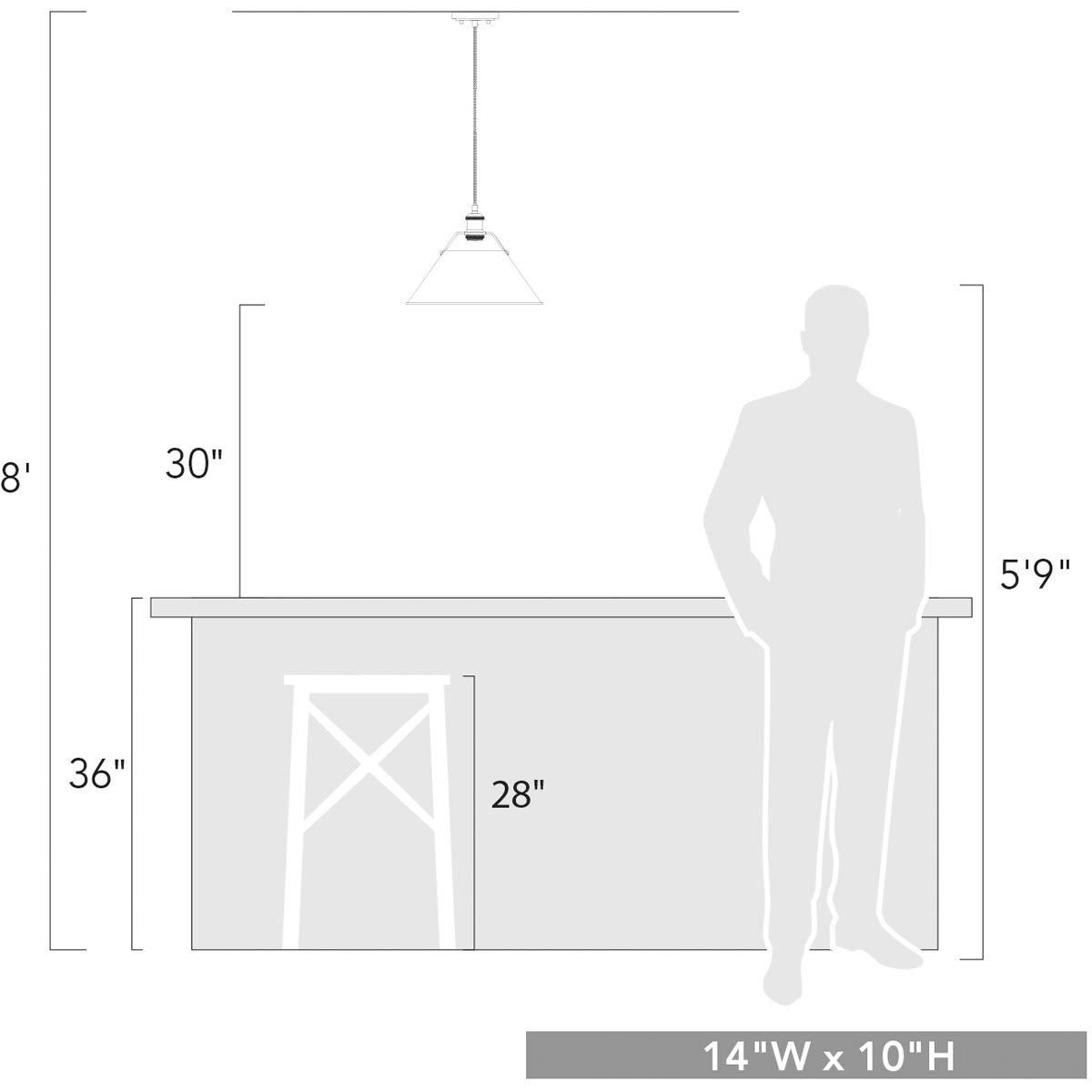 Golden Lighting Golden Lighting 3306-L AB-RBZ Orwell Pendant, Aged Brass with Rubbed Bronze Shade- Pendant Lighting, Pendant Lights, Pendant Lights Kitchen Island, Pendant Light,