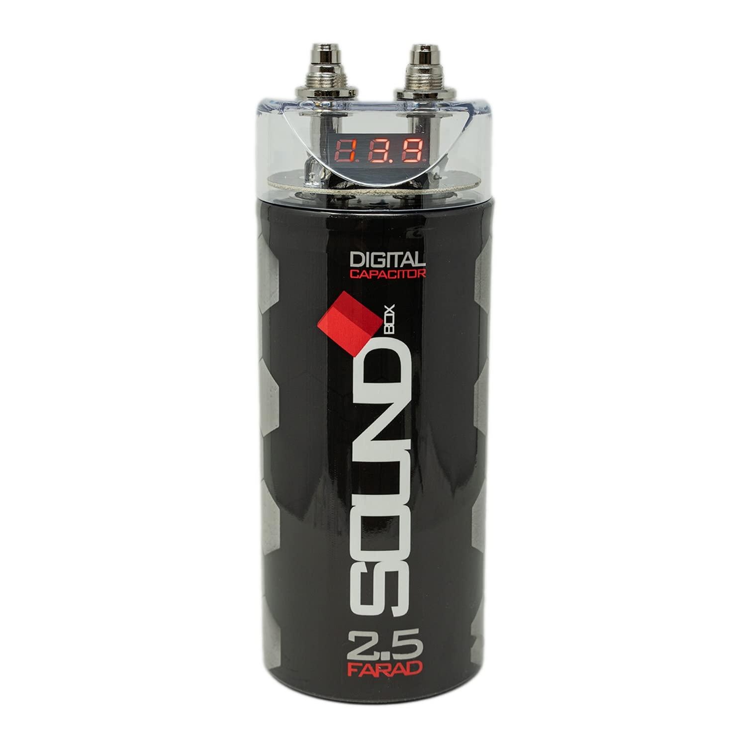 SoundBox SoundBox SCAP2D, 2.5 Farad Digital Capacitor for Car Audio - 2500 Watts