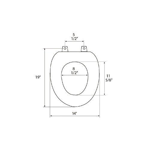 Bath Décor Bath Décor 1F1E7-02 Premium Molded Wood Toilet Seat, Biscuit/Linen