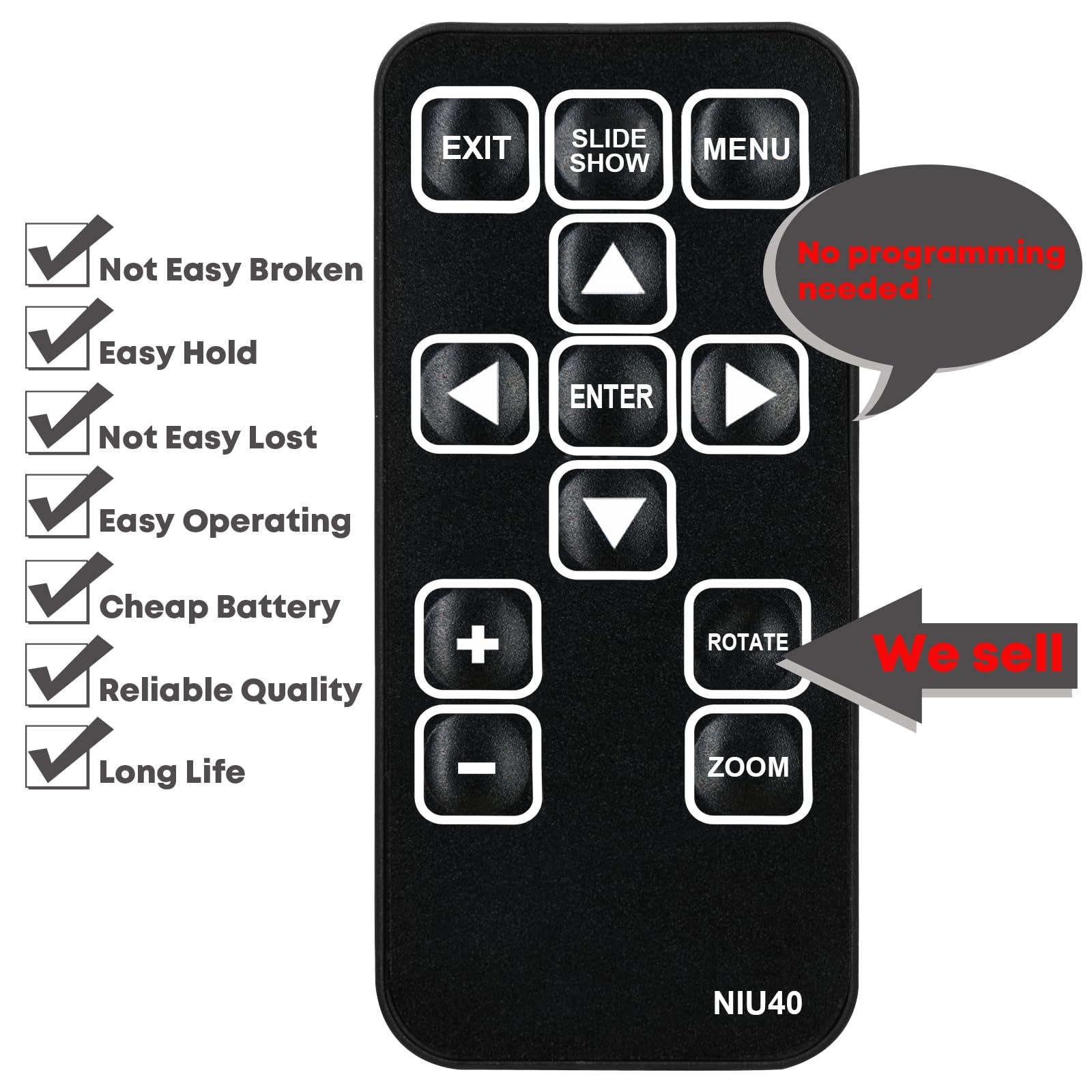 GENGQIANSI Replacement Remote Control for Pandigital Digital Photo Frame Bulletin Board PI7002AW PI9001DW PI1003DW PI8004W01 PI1002DW PI1051DWCB PAN7000DWFR PAN9000DWFR PAN7004AWBB PAN1200DWPTFR PAN1500DWPTFR