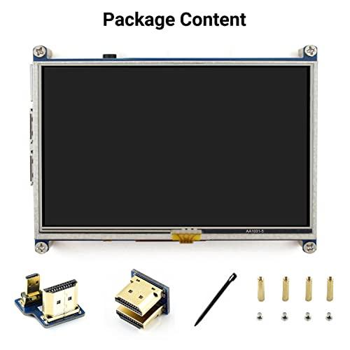 waveshare waveshare 5 Inch HDMI LCD 800X480 High Resolution for Raspberry Pi 2 Model B/Raspberry Pi Model B/B/A/Raspberry Pi 3 Model B/3 B+