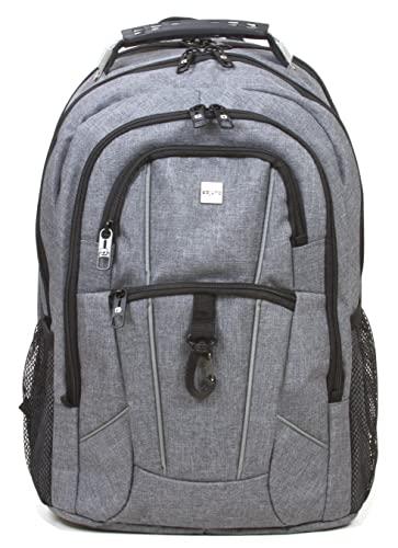Dejuno Dejuno Men's Commuter Backpack Checkpoint-Friendly Laptop Pocket, Heather Grey, 15.6-Inch