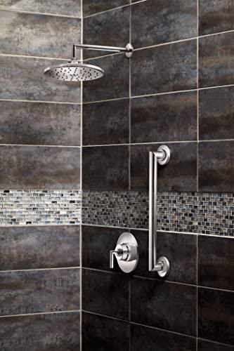 Moen Moen TS22003 Arris Posi-Temp Pressure Balancing Modern Tub and Shower Trim Kit with 10-Inch Rainshower, Shower Head Rainfall with Shower Lever Handle and Bathtub Spout, Valve Required, Chrome