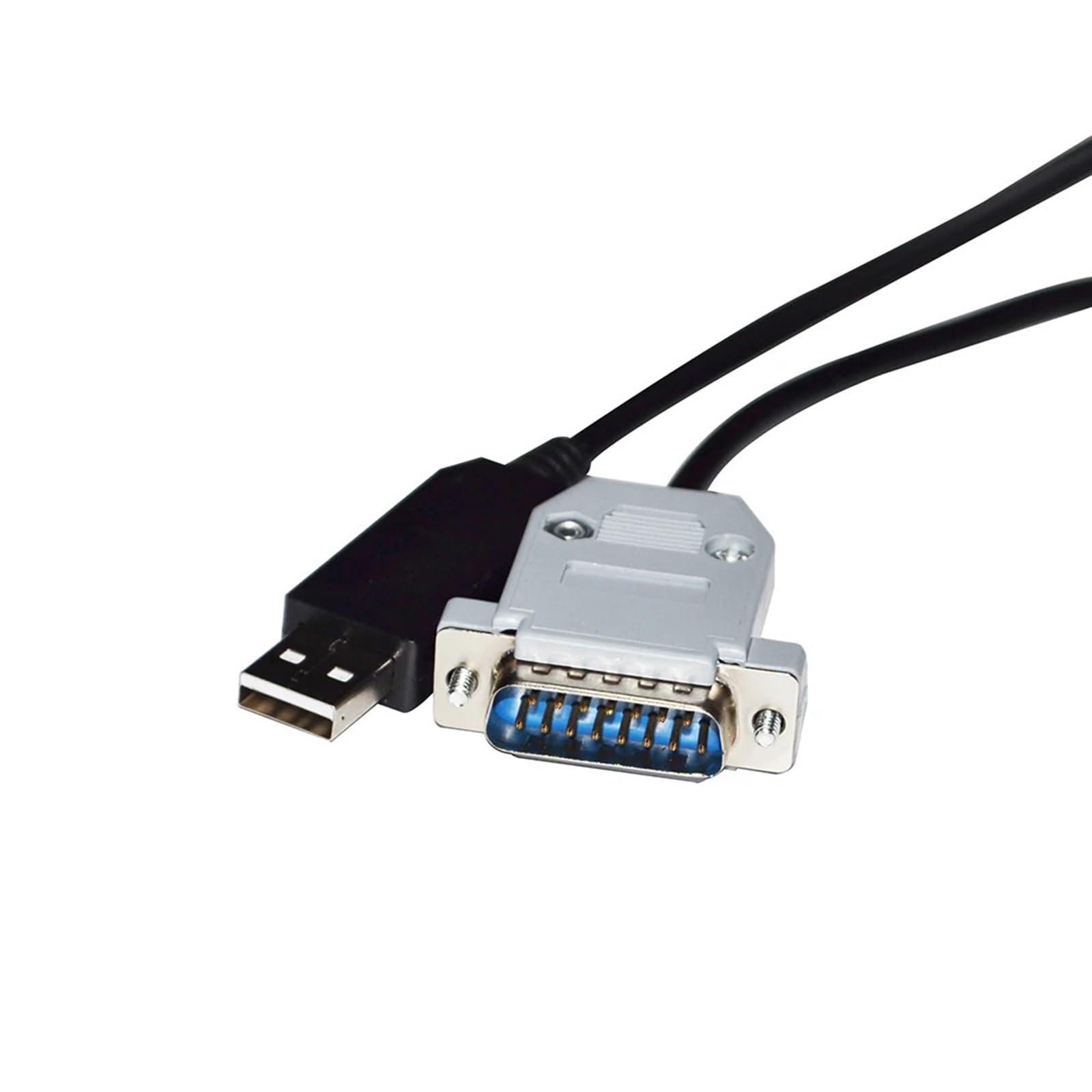 COKYIS USB to D-SUB 9PIN DB9 /15PIN DB15 RS485 Converter Serial Communication Cable(5m,USB to DB15 Male)
