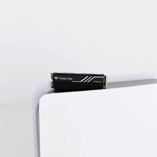 Timetec Timetec 1TB PCIe 4.0 White Heatsink Gaming SSD NVMe Phison E27T PCIe Gen4x4 M.2 2280 3D NAND TLC SLC Cache Read/Write Speed Up to 7,400/6,100 MB/s Internal Solid State Drive for PS5, PC Desktop