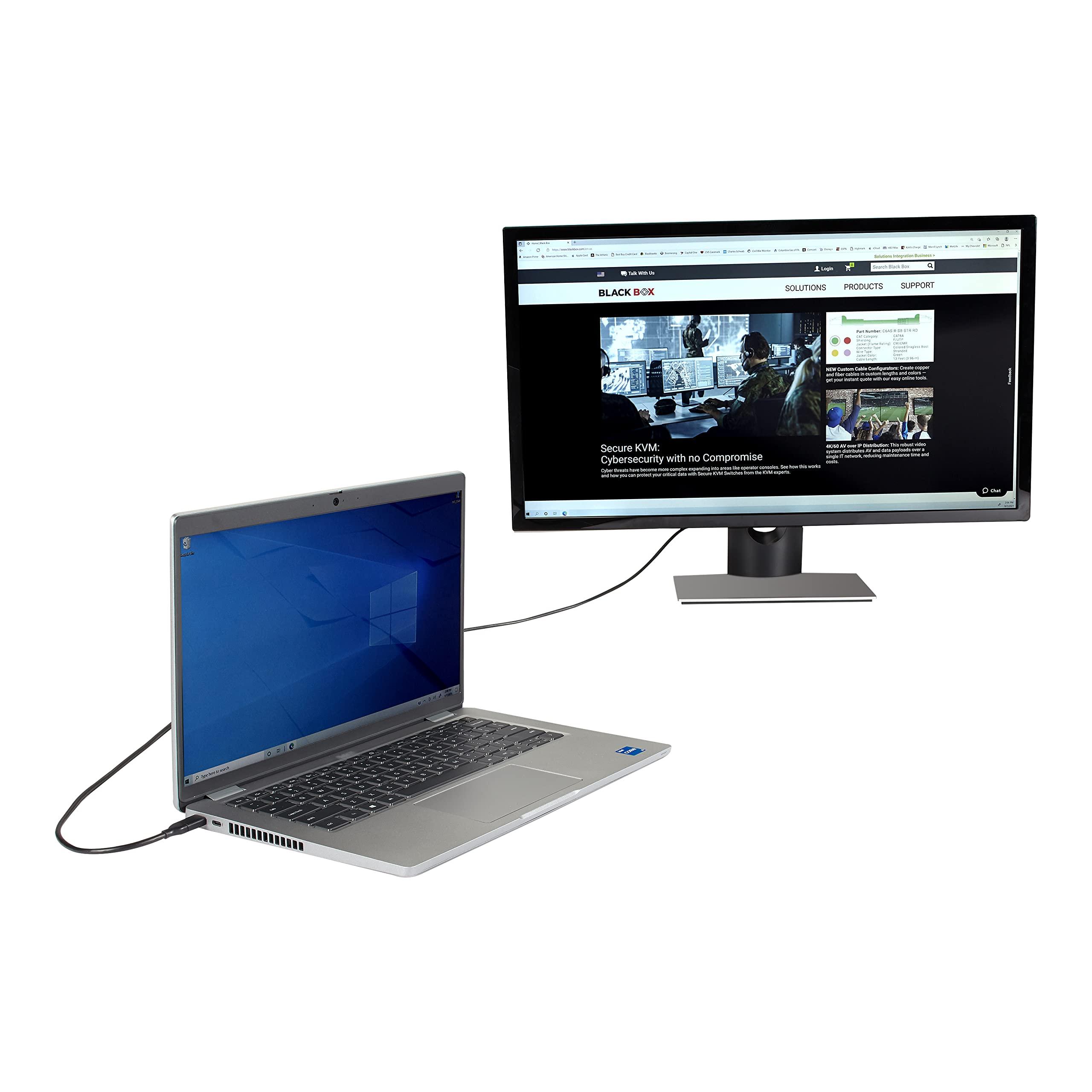 Black Box Black Box USB-C to VGA Adapter Cable, 1080p HD, 6ft