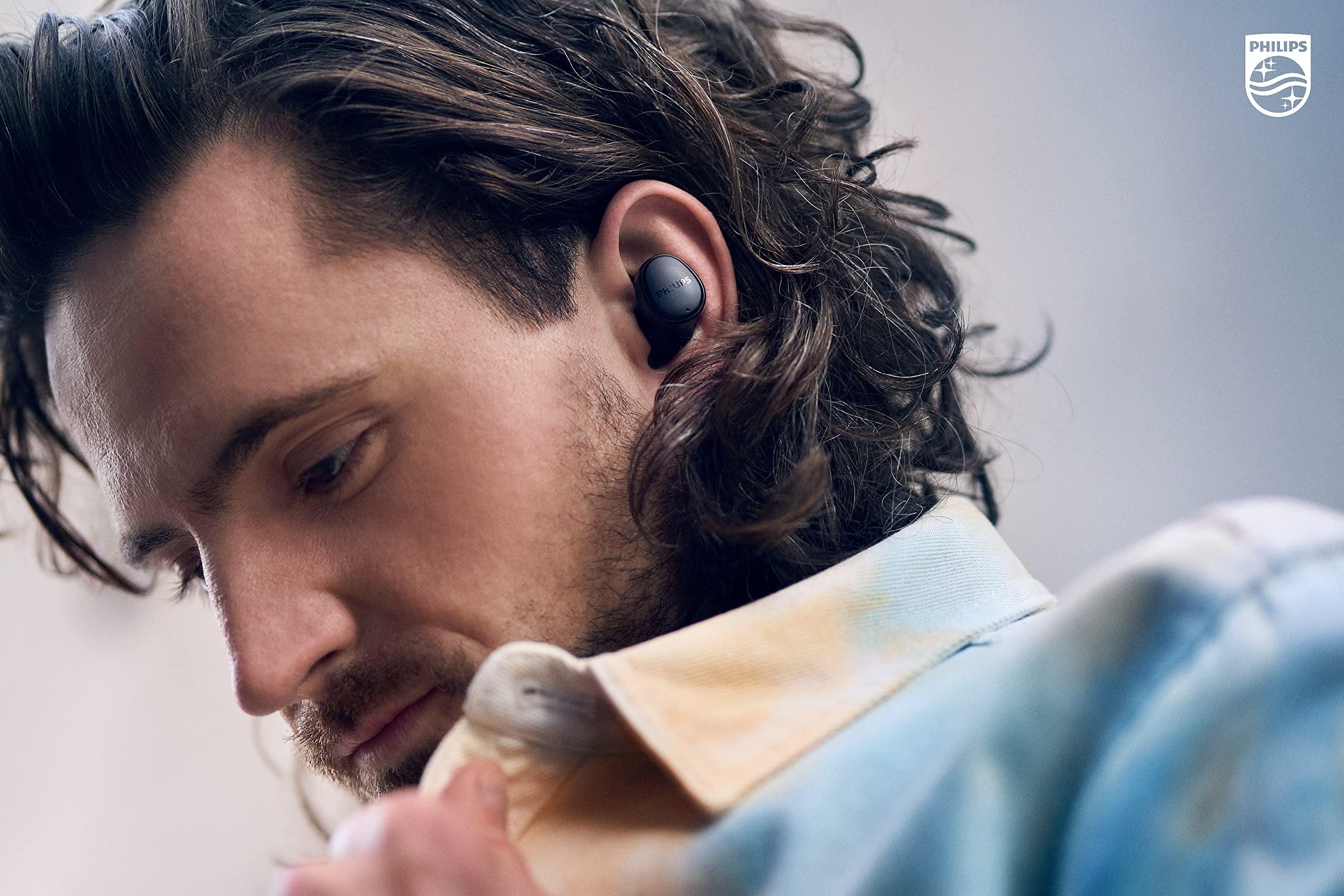 PHILIPS PHILIPS T4556 True Wireless Headphones with Active Noise Canceling (ANC) and IPX4 Water Resistance, Black