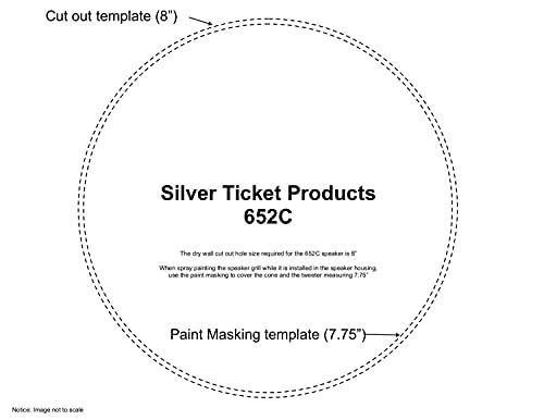 Silver Ticket Products Silver Ticket Products 1 x Center, 1 x Left & 1 x Right in-Walls and 2 x in-Ceiling Surround Sound 5.1 Speaker Home Theater Bundle Package