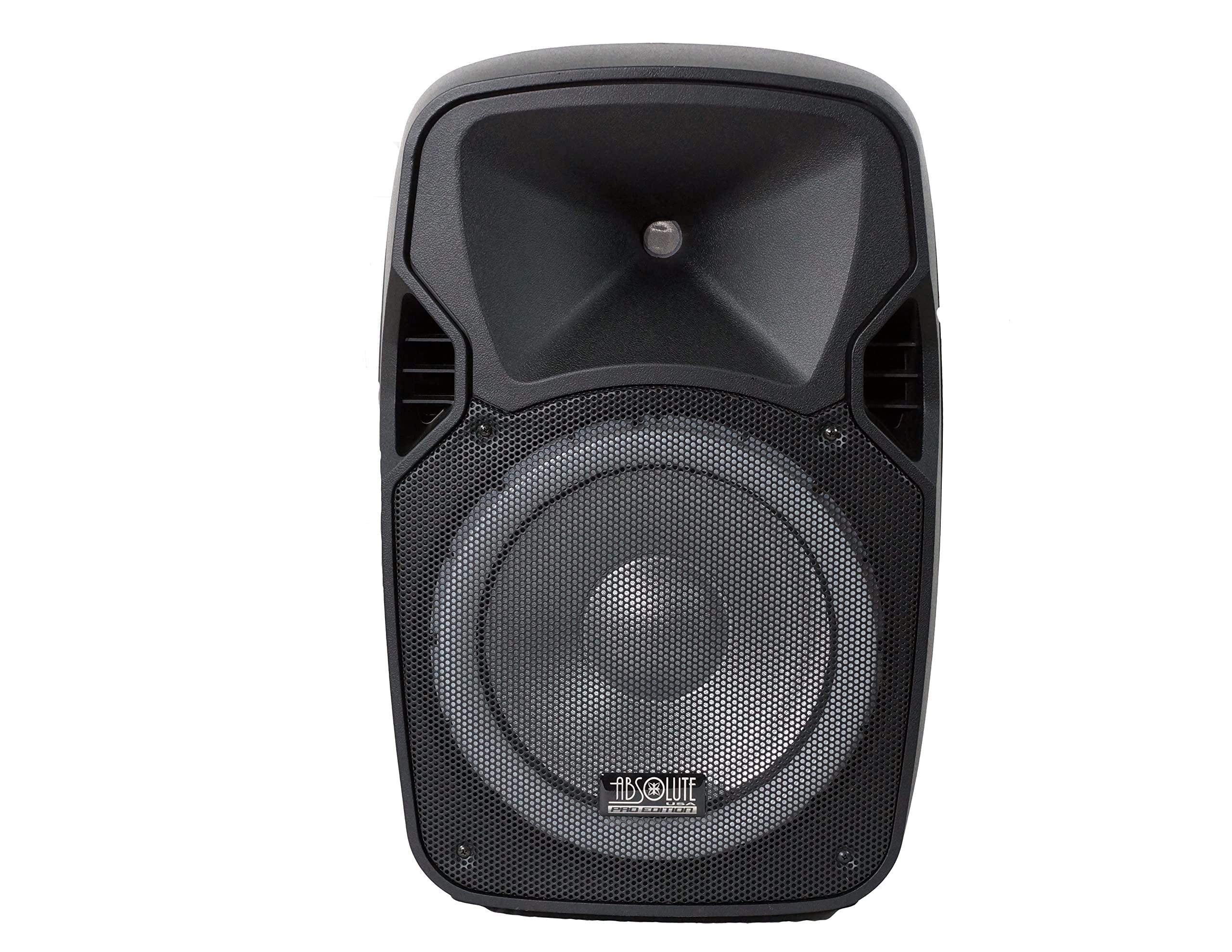 Absolute USA ABSOLUTE USA USPROBAT12. Portable 12" Speaker 3000 Watts PA System Wireless Mic Bluetooth