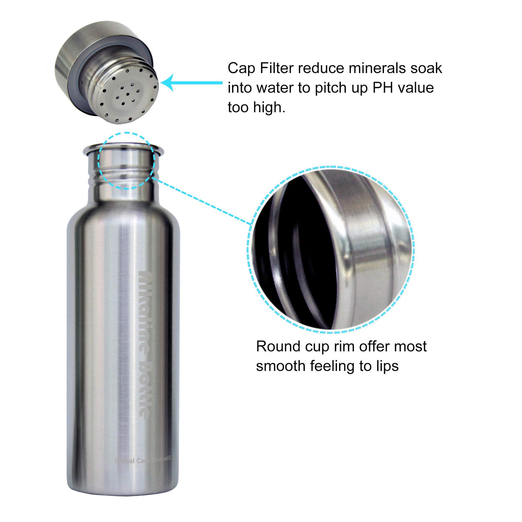 Global Care Market Global Care Market New Alkaline Water Bottle | Big Nano Energy Water Flask Stainless Steel Water Filter Bottle to Naturally Enhance Drinking Water