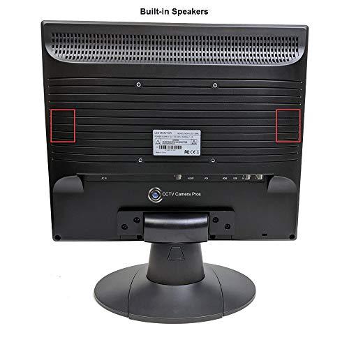 CCTV Camera Pros CCTV Camera Pros MON-LCD-17BNC 17 inch Color LED BNC Surveillance Monitor | Looping BNC Output for HD Security Cameras | AHD HD-TVI HDCVI CVBS Input | 2MP / 1080p HDMI VGA | VESA 75 Mount Compliant