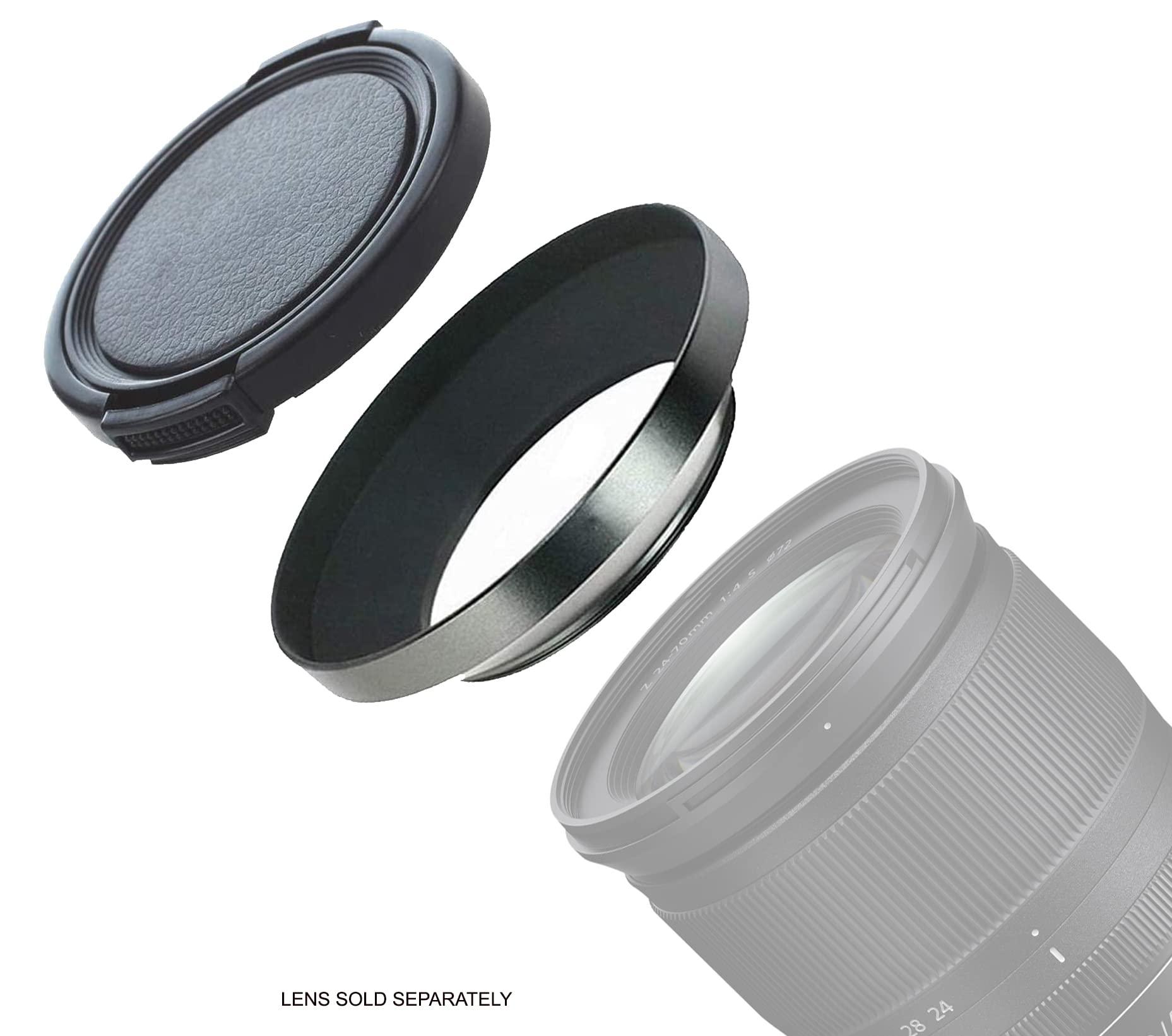 Digital Nc Lens Hood Compatible with Nikon NIKKOR Z 24-70mm f/4 S (Wide Angle Design)