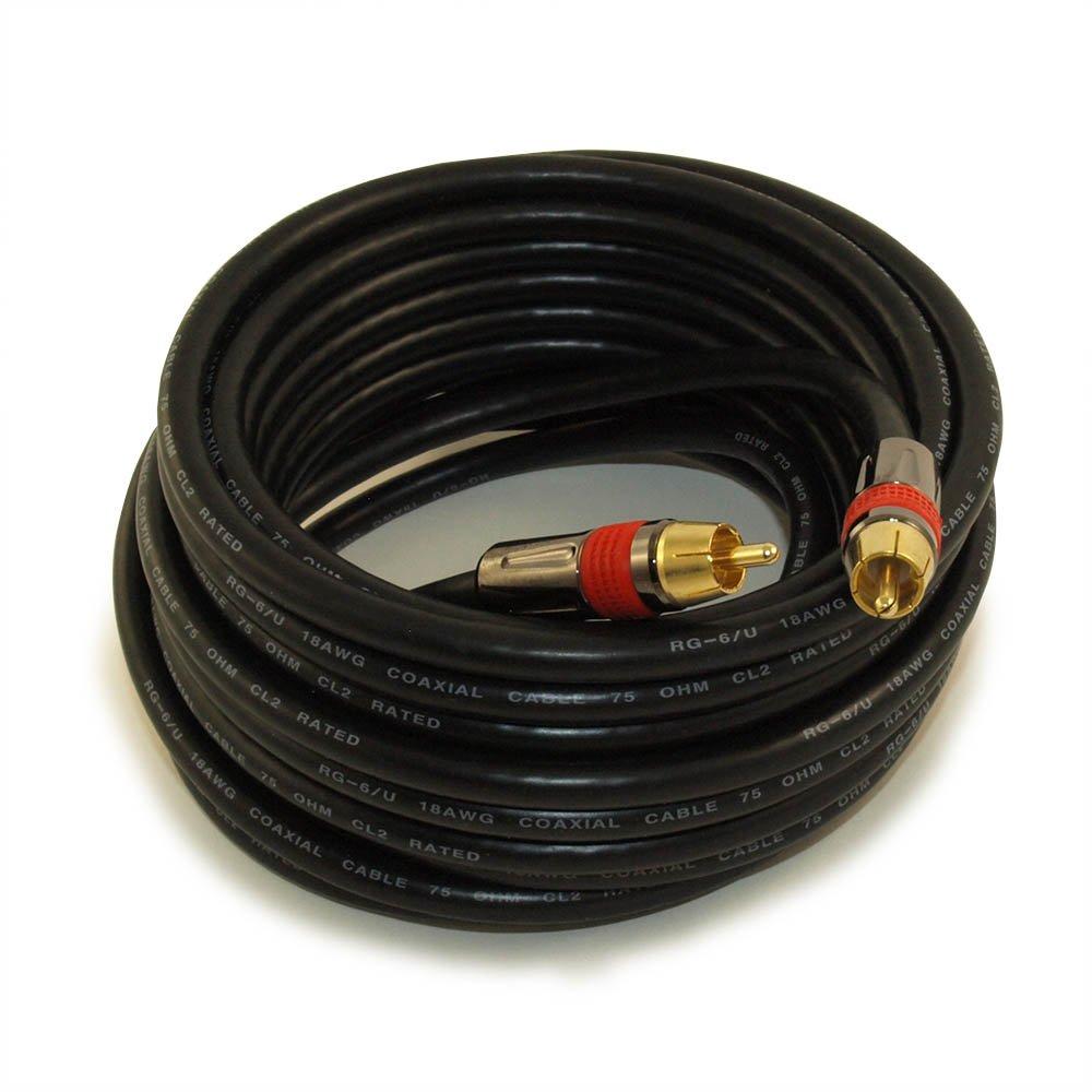 My Cable Mart MyCableMart 20ft 1 Wire RCA Premium Digital Audio SubWoofer/Video Cable in Wall