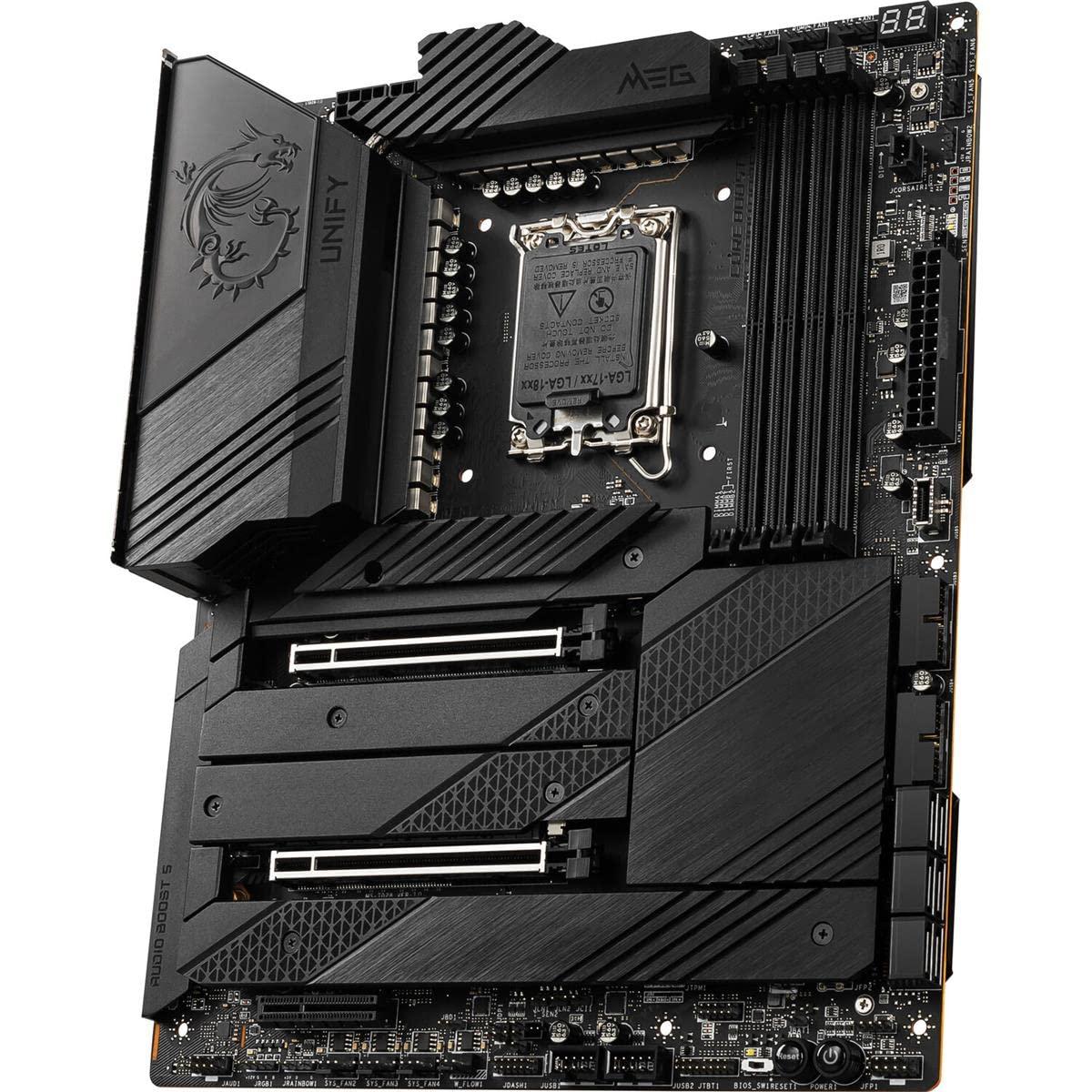 Intel MSI MEG Z690 Unify Gaming Motherboard (ATX, 12th Gen Intel Core, LGA 1700 Socket, DDR5, PCIe 5, Dual 2.5G LAN, M.2 Slots, Wi-Fi 6E)