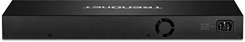 TRENDnet TRENDnet 18-Port Gigabit PoE+ Switch, TPE-TG182F, 16 x Gigabit PoE+ Ports, 2 Gigabit SFP Ports, 440W PoE Budget, 36Gbps Switching Capacity, 1U 19 Rack Mountable, Lifetime Protection, Black