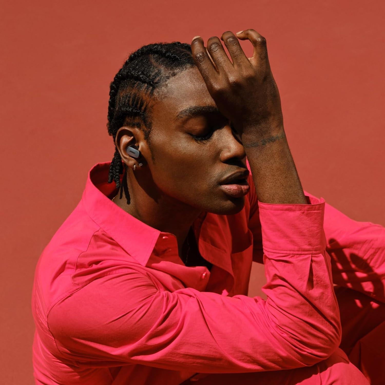 Bose Bose QuietComfort Ultra Bluetooth Earbuds, Wireless Earbuds with Spatial Audio and World-Class Active Noise Cancellation, Deep Bass, Up to 6 Hours of Playtime, Black