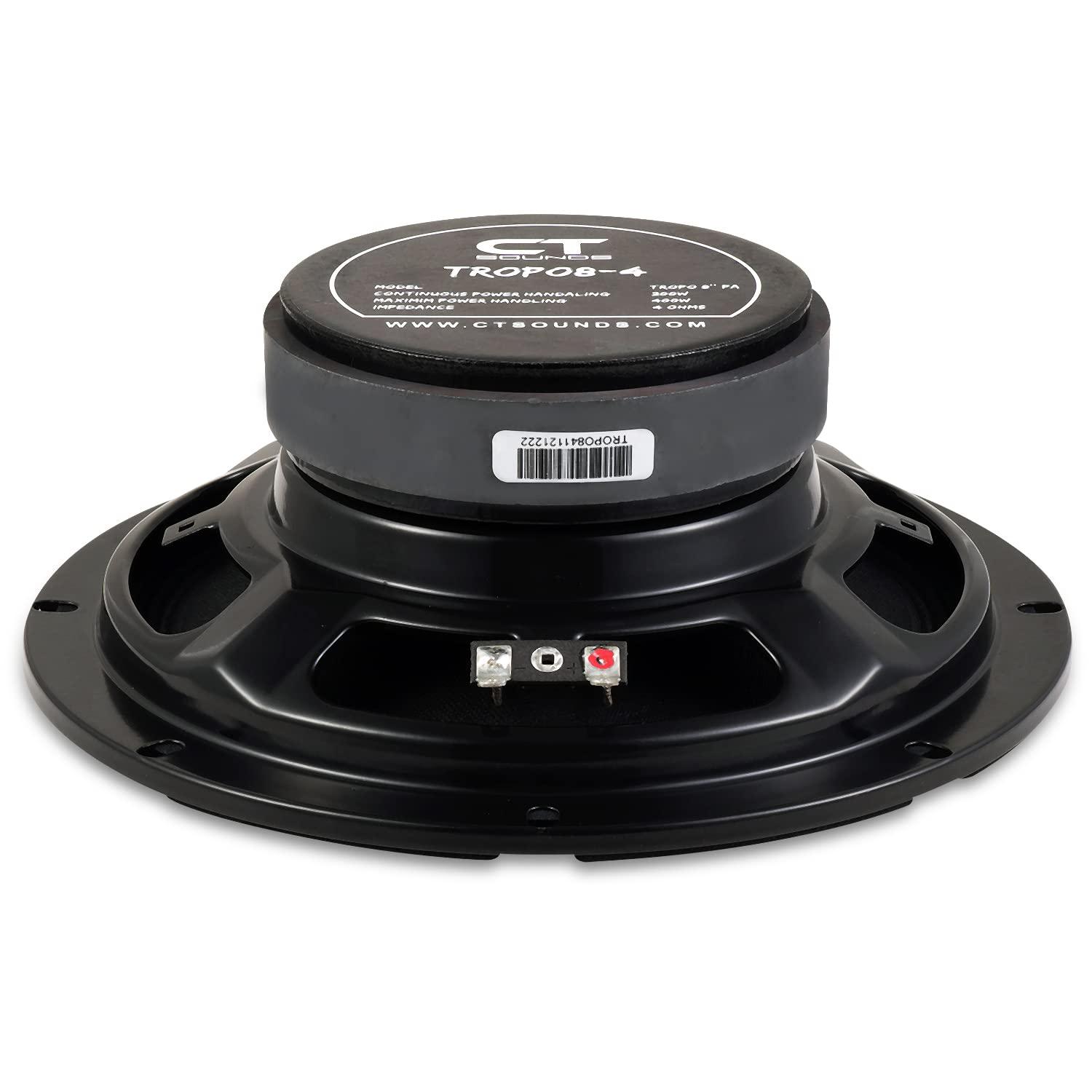 CT Sounds CT Sounds TROPO8-4 8 Shallow Mount Midrange Speaker, 200 Watts RMS, Each