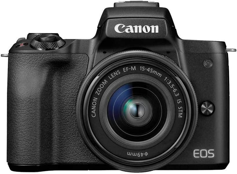 Canon Canon EOS M50 Mirrorless Camera Kit w/EF-M15-45mm and 4K Video (Black) (Renewed)