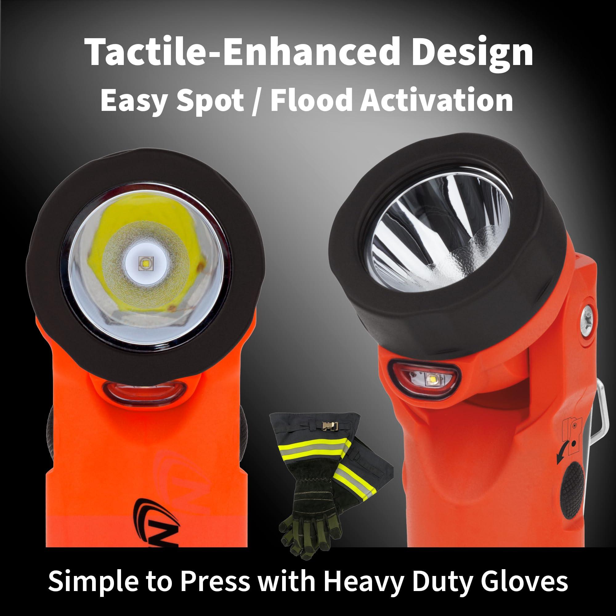 Nightstick Nightstick Intrant Rechargeable Instrinsically Safe Permissible Dual-Light Angle Light (Red)