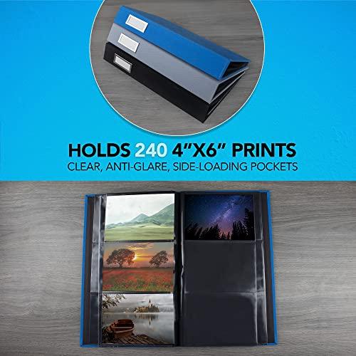 Itoya Itoya ProFolio Deluxe Grey Fabric 3-Up archival Album 240 4x6 Prints Photo album