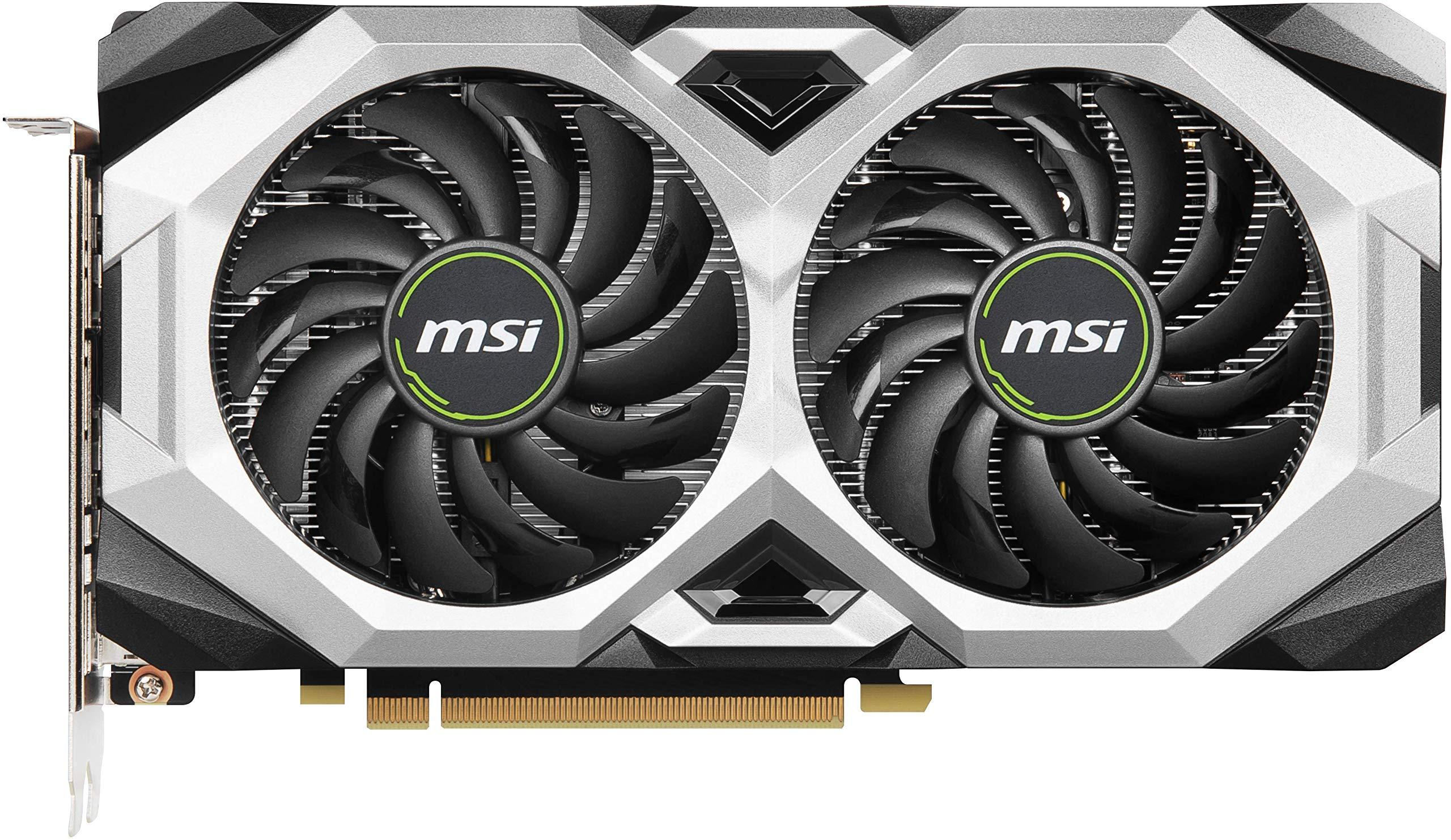 MSI MSI Gaming GeForce RTX 2060 126GB GDRR6 192-bit HDMI/DP 1680 MHz Boost Clock Ray Tracing Turing Architecture VR Ready Graphics Card (RTX 2060 Ventus 12G OC)
