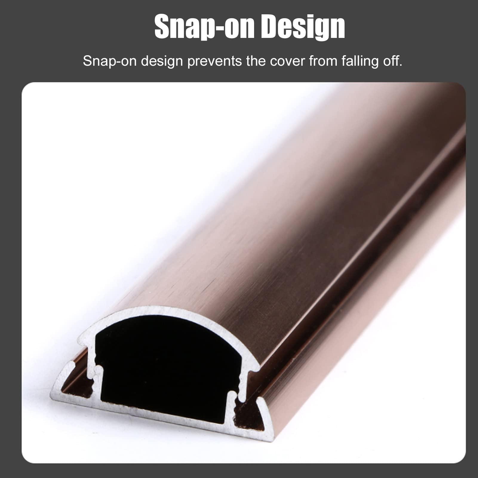 HAIXHX Aluminum Alloy Cable Cover, Waterproof Half Round Cord Cover Protector Self Adhesive TV Wire Hider for Office/Home/Workshop (Color : Silver, Size : No.2)