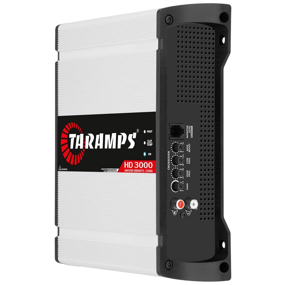 Taramp's Taramps HD 3000 2 Ohms 1 Channel 3000 Watts RMS MAX Full Range Car Audio, Monoblock, LED Monitor Indicator, Class D Amplifier, Crossover, White 3k amp, Sound Quality