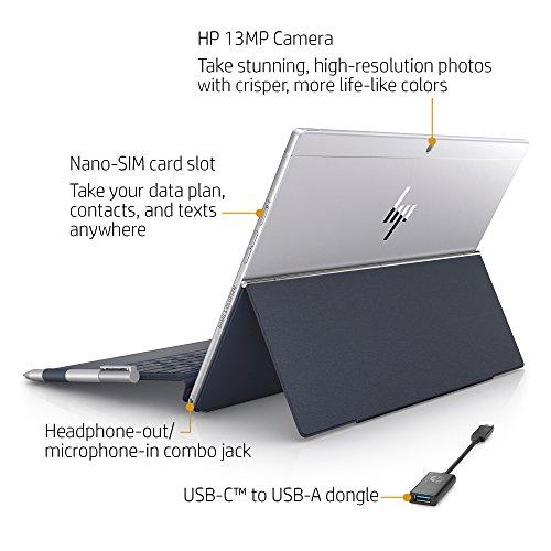 HP HP Envy x2 12-inch Detachable Laptop with Stylus Pen and 4G LTE, Qualcomm Snapdragon 835 Processor, 4 GB RAM, 128 GB Flash Storage, Windows 10 (12-e091ms, Silver/Blue)
