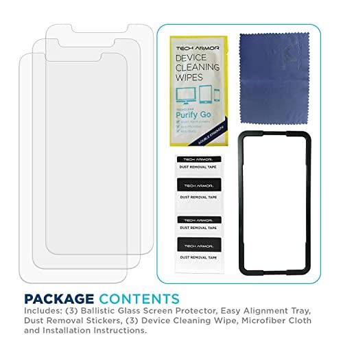 Tech Armor Tech Armor Ballistic Glass Screen Protector Designed for New Apple iPhone 11 Pro Max and iPhone Xs Max 6.5 Inch 2019 Tempered Glass 3 Pack
