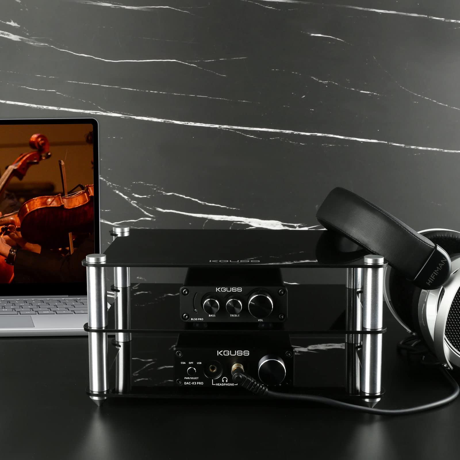 KGUSS FX-Audio DAC-X6 DAC Headphone amp Combo and KGUSS Mini Audio Rack Black