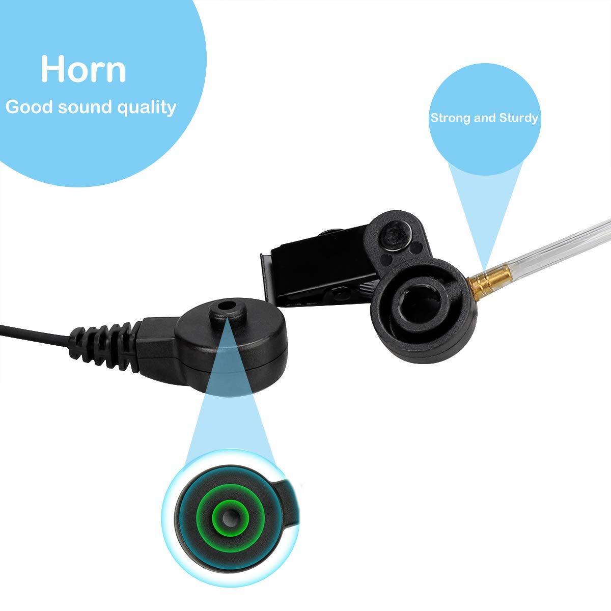 Retevis Retevis RT68 Walkie Talkie(2 Pack) with Earpiece(2 Pack),Rechargeable,Portable FRS Two-Way Radio,Heavy Duty Long Range,USB Charging Base,License Free,RT22 Acoustic Tube Walkie Talkie Earpiece with Mic