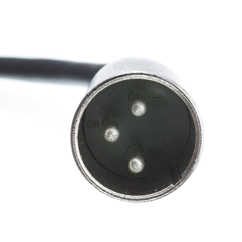 CableWholesale CableWholesale 3-Pin XLR Male to 1/4\" Mono Male Audio Cable, 24 AWG Microphone Cable, 10 feet