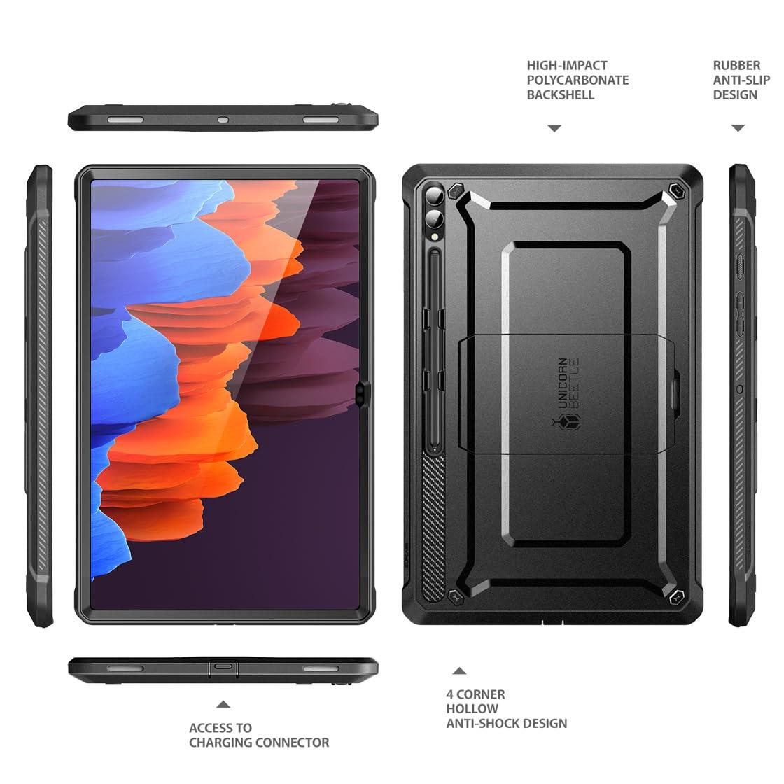 SUPCASE SUPCASE for Samsung Galaxy Tab S10 Ultra Case with Stand (Unicorn Beetle Pro), [Built-in Screen Protector & S Pen Holder] Full-Body Heavy Duty Tablet Cover for Galaxy Tab S9 Ultra/S8 Ultra, Black