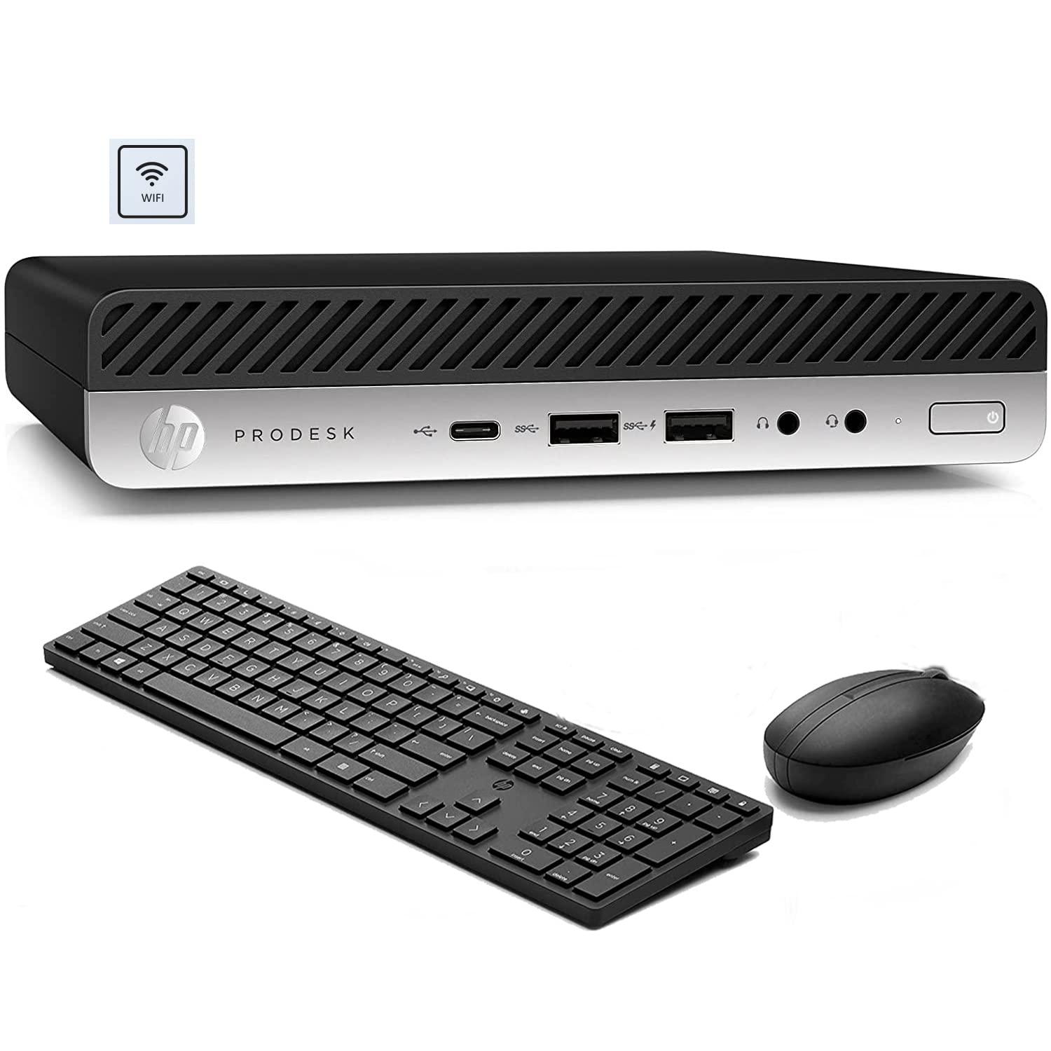 HP HP ProDesk 400 G3 Mini Computers Office Micro Desktop,i5 Tiny Desktop PC WiFi Business,7500t,32GB DDR4,1TB SSD,Built in WiFi+BT,HDMI,Windows 10,Wireless Keyboard and Mouse + TJJ Mouse Pad(Renewed)