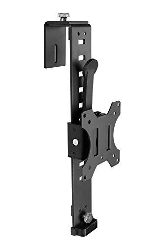 Mount-It! Mount-It! Cubicle Monitor Mount Hanger Attachment, Hanging Height Adjustable VESA Bracket for a 17\" to 32\" Screen, Adjustable Hook Supports up to 17.6 lbs, Black (MI-785)