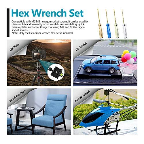 Neewer Neewer - Set of 4 Hexagonal Screwdrivers Made of Titanium Nitride with Coloured Handles.Compatible with 1.5, 2, 2.5 and 3mm Screws.