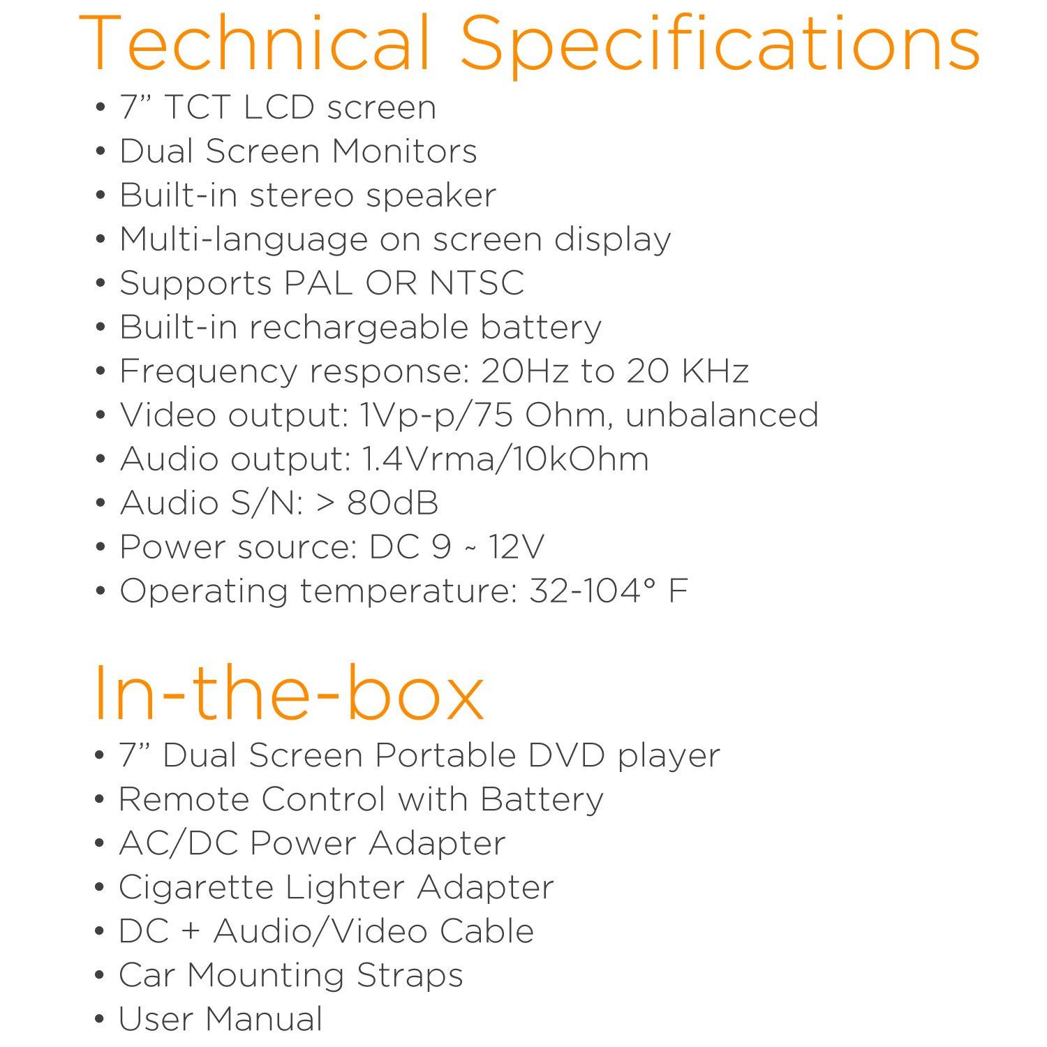 Ematic Ematic ED717 7-Inch Dual Screen Portable DVD Player (Black)