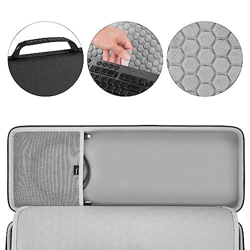 GEEKRIA Geekria Full Size Keyboard Case, Hard Shell Travel Carrying Bag for 108 Keys Computer Mechanical Gaming Keyboard, Compatible with Logitech G915 / G915 X (Dark Gray)