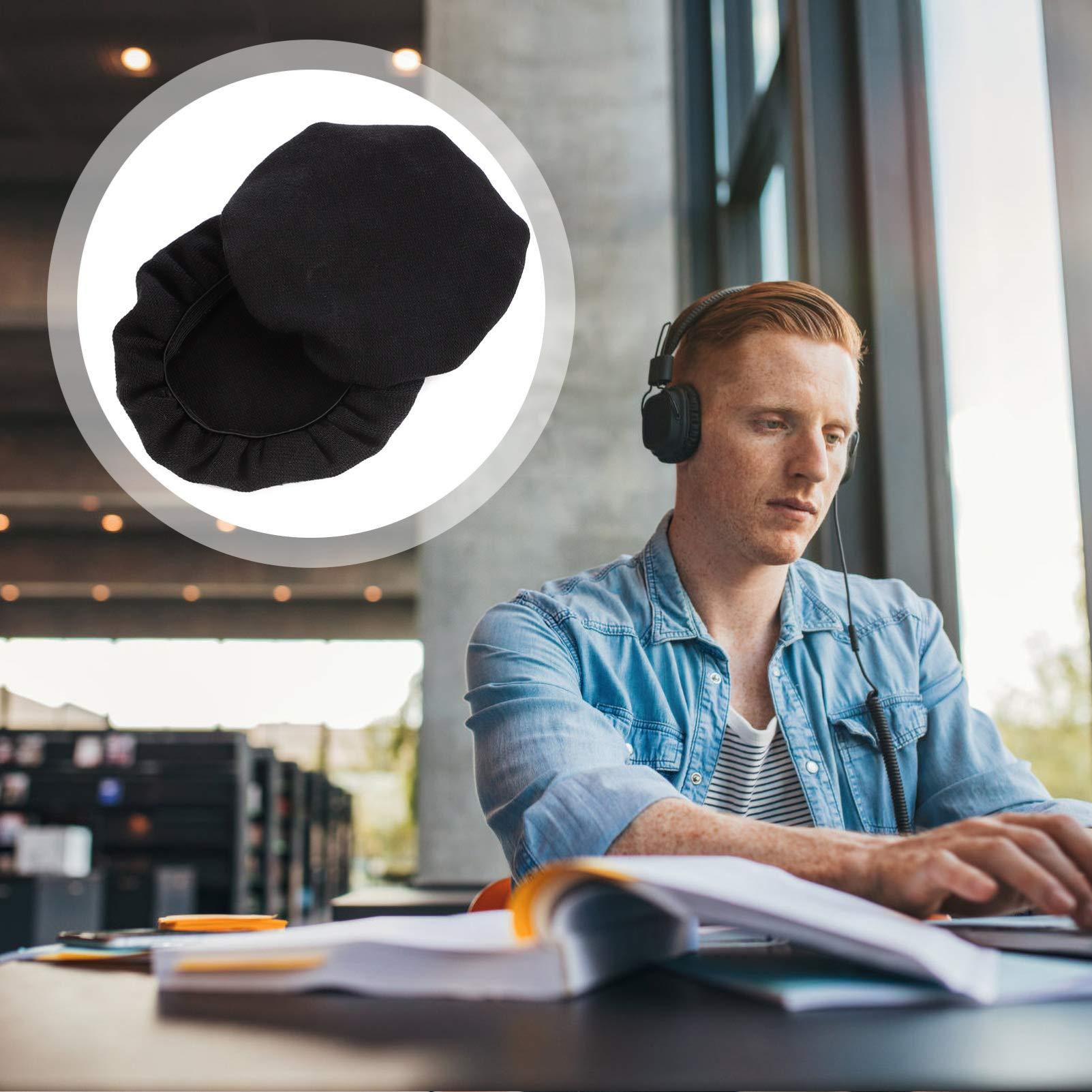 Beaupretty 4pcs Headphone Ear Covers Washable Stretchable Earcup Protectors Over Ear Headsets