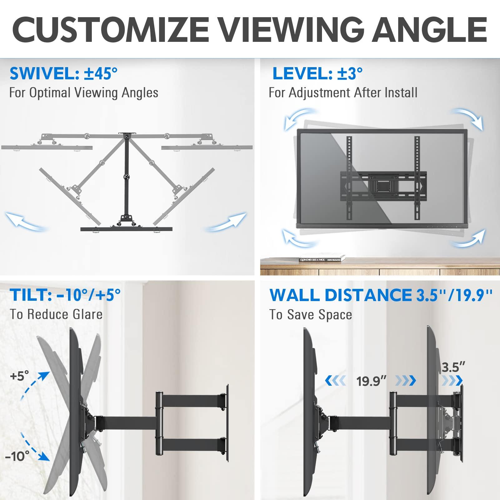 MOUNTUP MOUNTUP Tilting TV Wall Mount and Single Stud TV Wall Mount Bundle