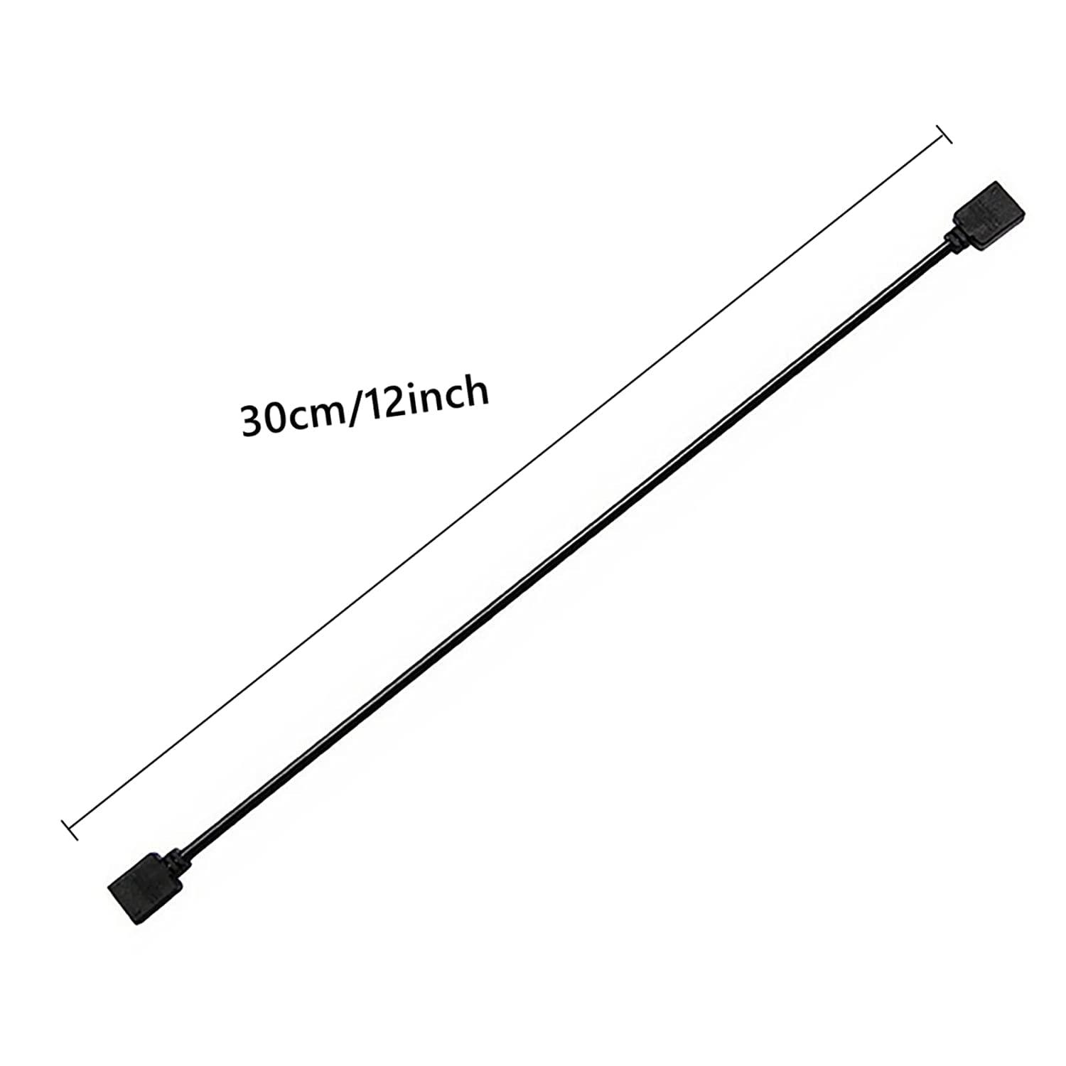 Yakuri Yakuri Computer Motherboard Extension Cable, 5V Argb 3-Pin Connector Hub, RGB Interface Extension Cable