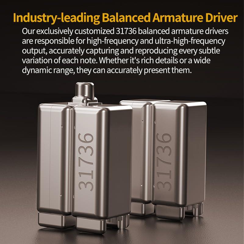 Kinboofi KZ AS10 in Ear Monitor Earbuds Headphone, Pure 5 Balanced Armature 5BA KZ Earbuds Earphone+KZ ZS10 Pro 2 in Ear Monitor Headphone