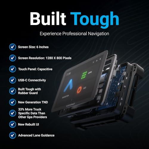 Rand McNally Rand McNally RANDTAB6 6-inch GPS Truck Navigator with Industry's Best Custom Trucking Routes, Rand Navigation 2.0 with 2025 Maps