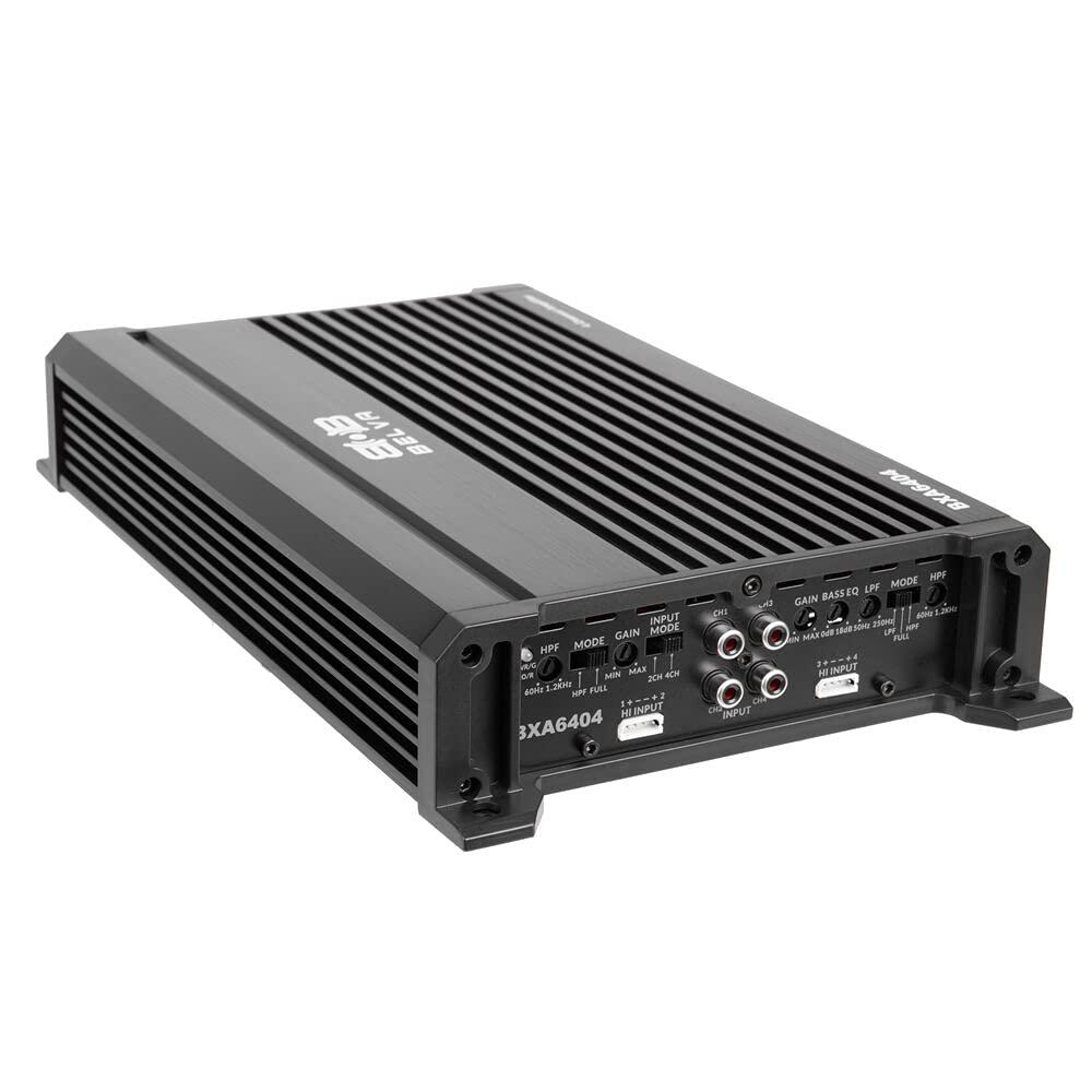 BELVA Belva BXA6404 640W Peak BX-Series 2-Ohm Stable Class-A/B 4-Channel Car Audio MOSFET Amplifier