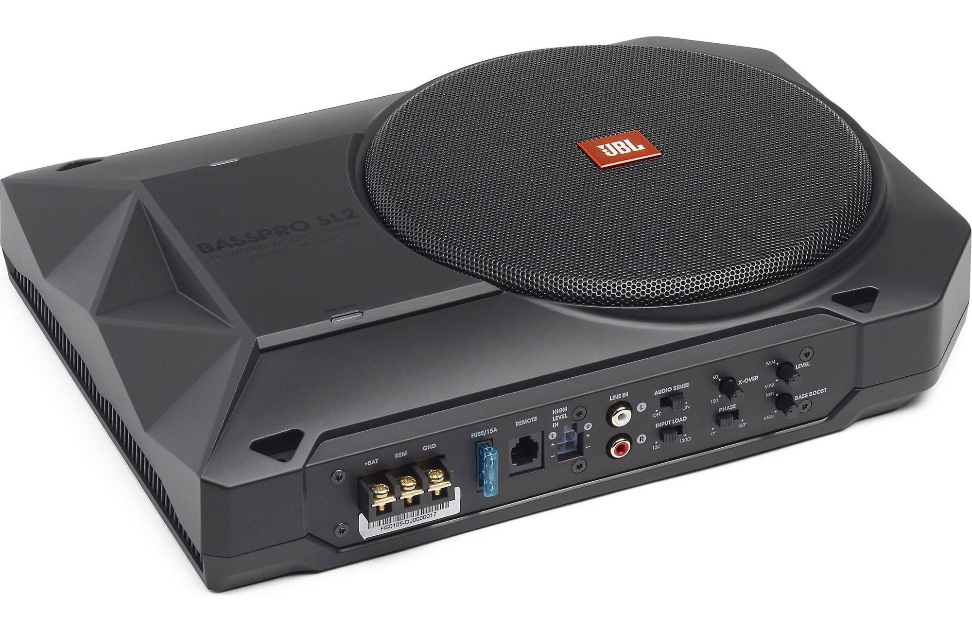 JBL JBL BassPro SL2 Active Underseat Car Subwoofer with Built in Amplifier - Under Seat 8\'\' 125 Watt Power Amplifier