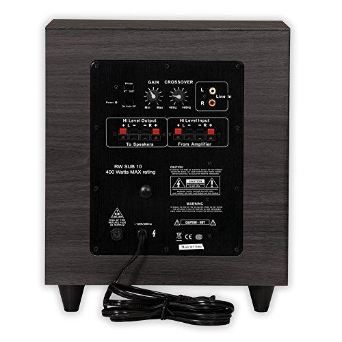 Acoustic Audio by Goldwood Acoustic Audio PSW-10 400 Watt 10-Inch Down Firing Powered Subwoofer (Black)