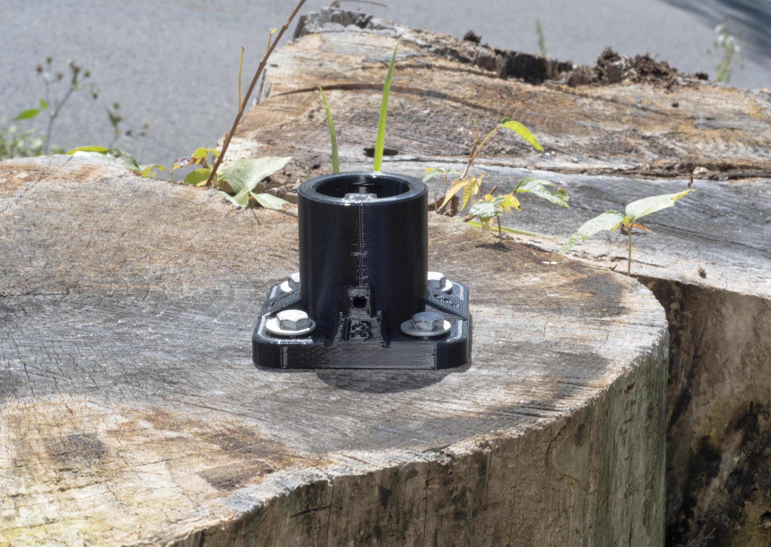 LB3D Designs Starlink Square Dish Adapter Mount for 4x4 Wood Post, Tree, Fence, Deck, Flat Surface