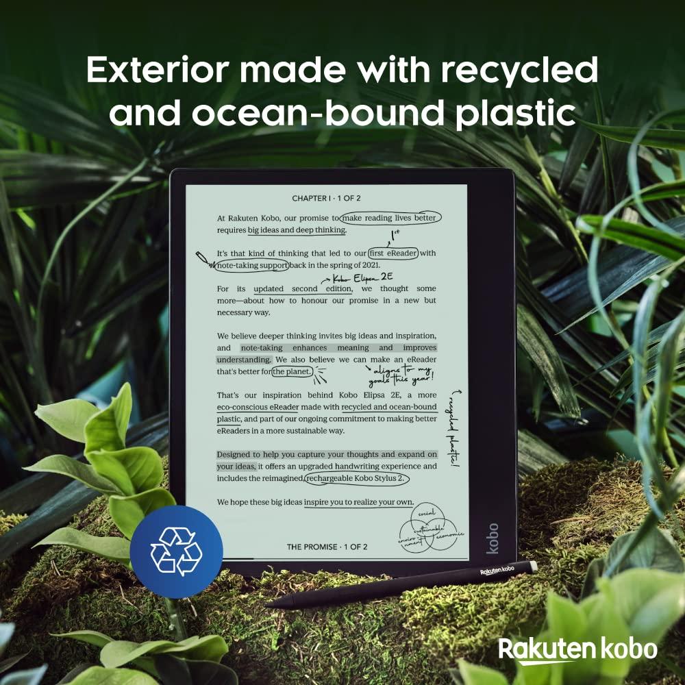 Kobo Kobo Elipsa 2E | eReader | 10.3 Glare-Free Touchscreen with ComfortLight PRO | Includes Kobo Stylus 2 | Adjustable Brightness | Wi-Fi | Carta E Ink Technology | 32GB of Storage